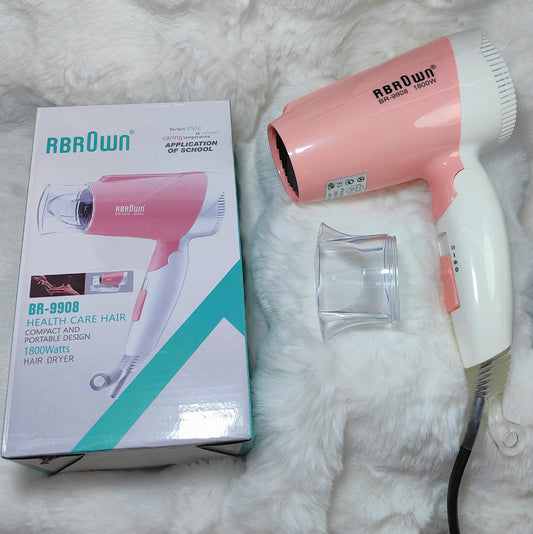 💖 RBROWN BR-9908 – Kompaktni fen za kosu (1800W) 💖